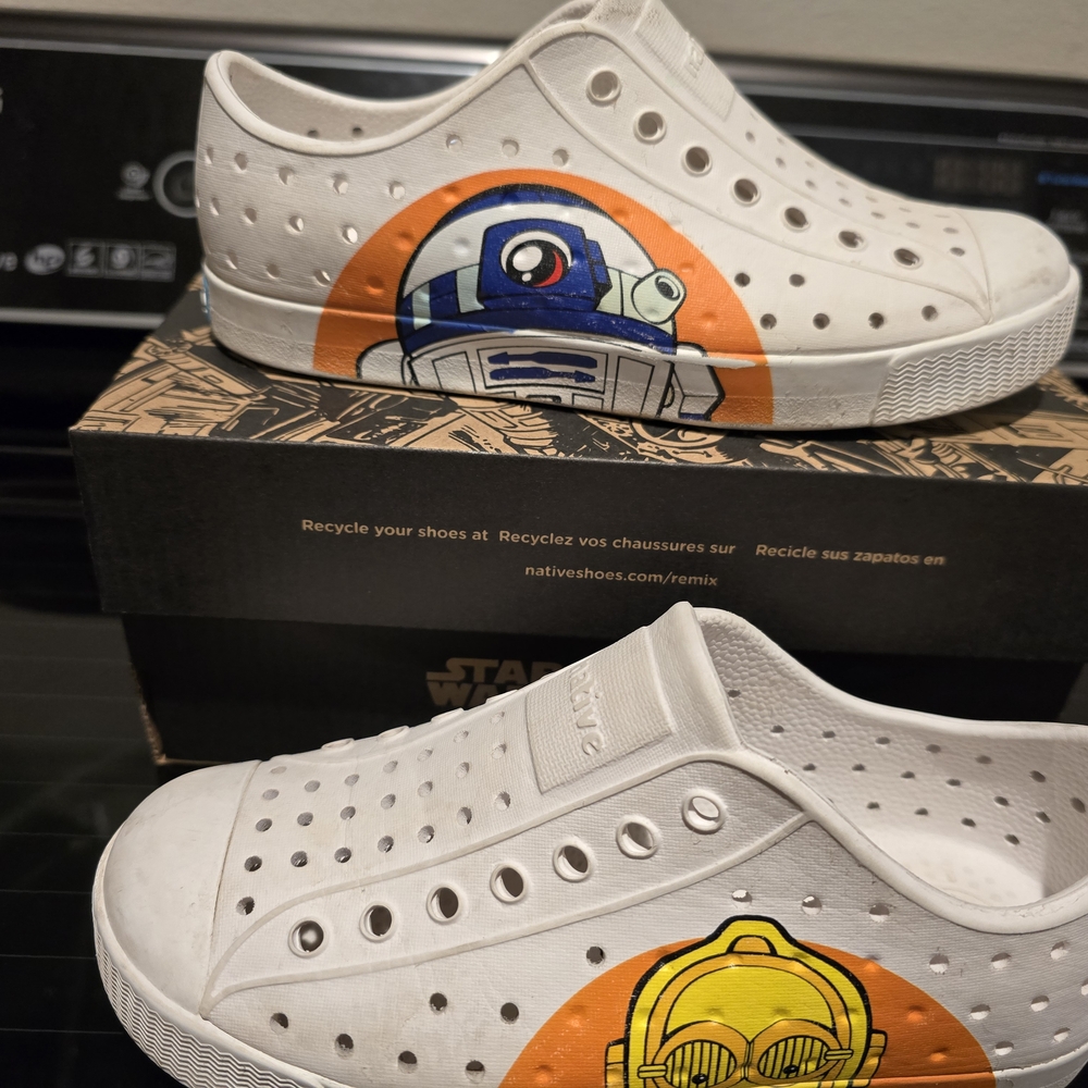 Native Shoes White and Orange Sneakers with Ventilation